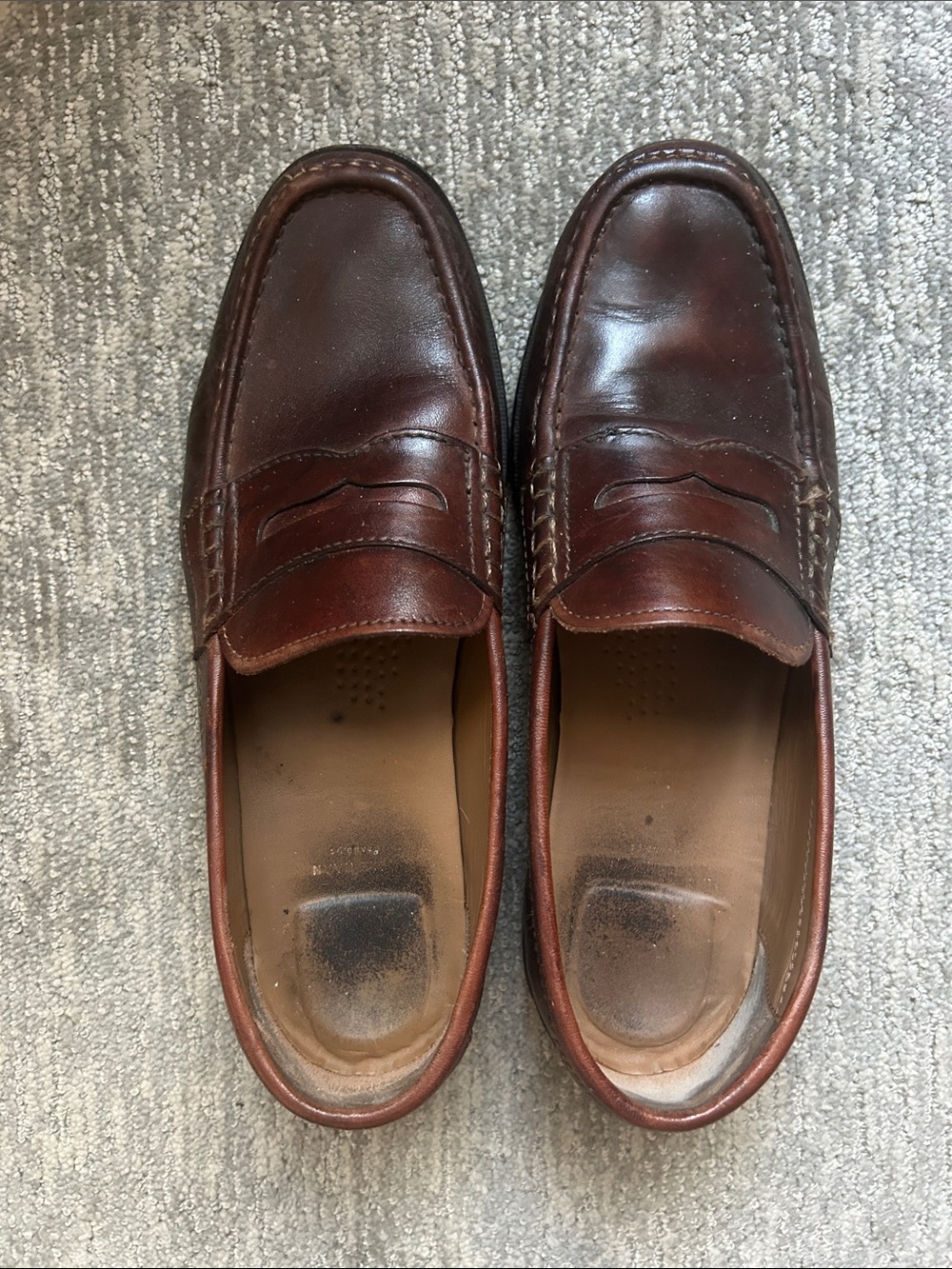 Men's Brown Leather Penny Loafers